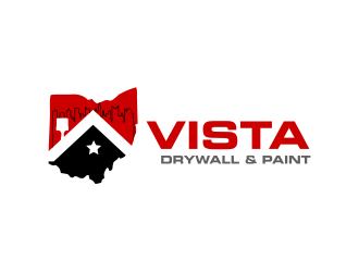 Vista Drywall & Paint logo design by Girly