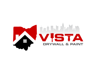 Vista Drywall & Paint logo design by Girly