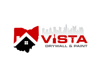 Vista Drywall & Paint logo design by Girly