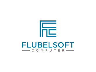 Flubelsoft computer logo design by salis17