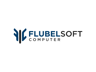 Flubelsoft computer logo design by philosophart