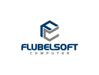Flubelsoft computer logo design by agil