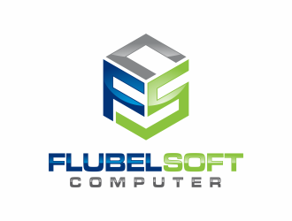 Flubelsoft computer logo design by agus