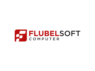 Flubelsoft computer logo design by philosophart