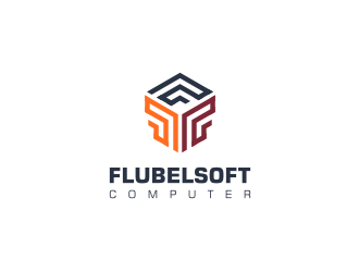 Flubelsoft computer logo design by Susanti