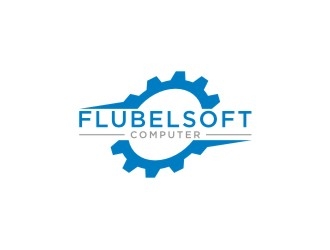 Flubelsoft computer logo design by Franky.