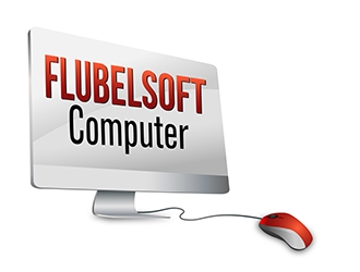Flubelsoft computer logo design by SteveQ