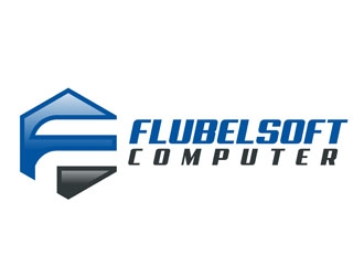 Flubelsoft computer logo design by CreativeMania