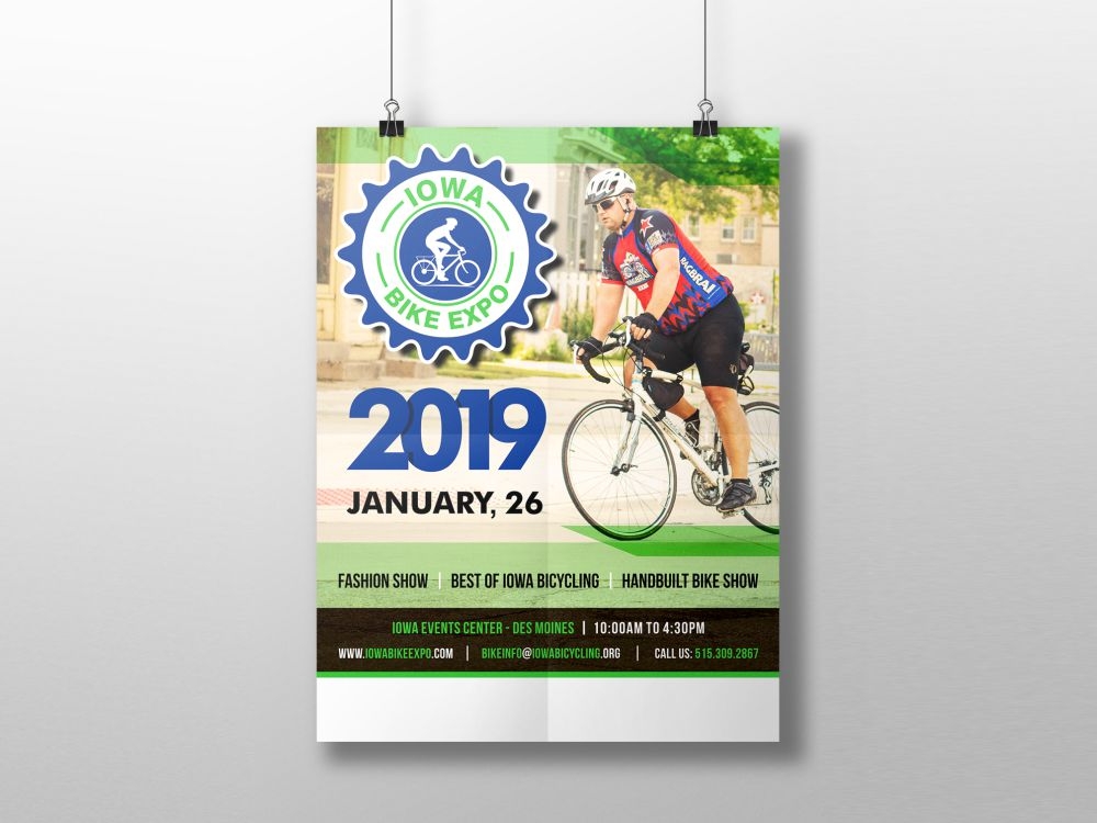 Iowa Bike Expo Logo logo design by ArniArts