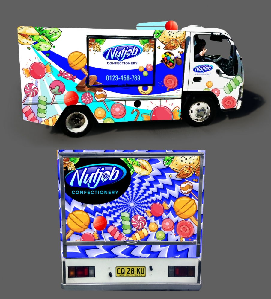 Nutjob Confectionery logo design by DreamLogoDesign