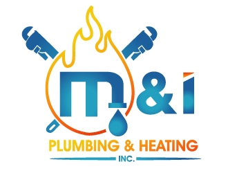 M & I PLUMBING & HEATING INC. logo design by PMG