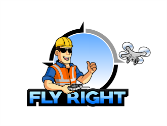 FlyRight logo design by evdesign