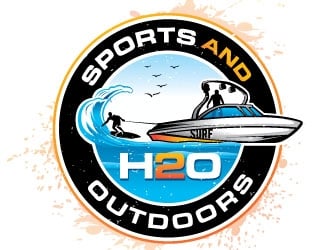 H2O Sports and Outdoors logo design by REDCROW