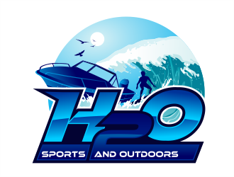 H2O Sports and Outdoors logo design by onamel