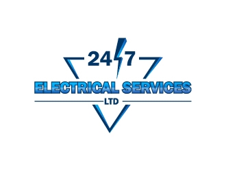 24/7 Electrical Services LTD logo design by BaneVujkov