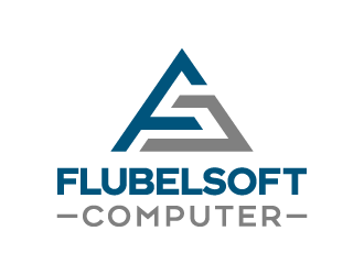 Flubelsoft computer logo design by akilis13
