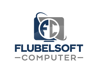 Flubelsoft computer logo design by akilis13