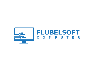 Flubelsoft computer logo design by RIANW