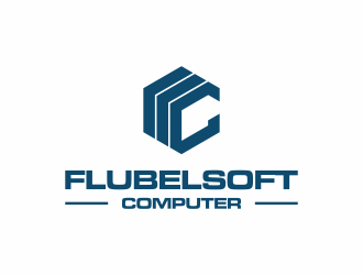 Flubelsoft computer logo design by haidar