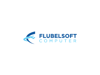 Flubelsoft computer logo design by booma