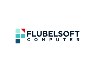 Flubelsoft computer logo design by goblin