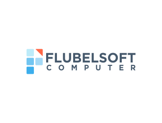 Flubelsoft computer logo design by goblin
