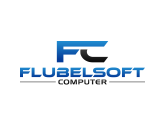Flubelsoft computer logo design by lexipej