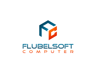 Flubelsoft computer logo design by alby