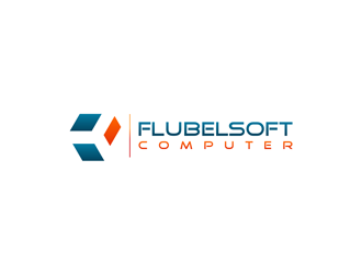 Flubelsoft computer logo design by alby