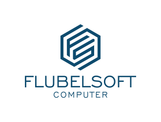 Flubelsoft computer logo design by cahyobragas