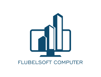 Flubelsoft computer logo design by cahyobragas