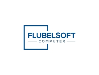 Flubelsoft computer logo design by Janee