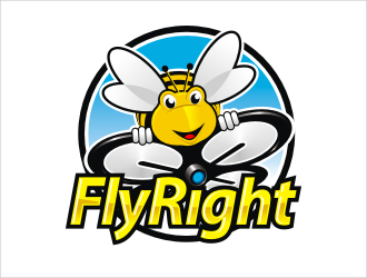 FlyRight logo design by catalin