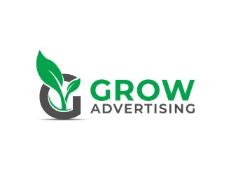 Grow Advertising logo design by pixalrahul