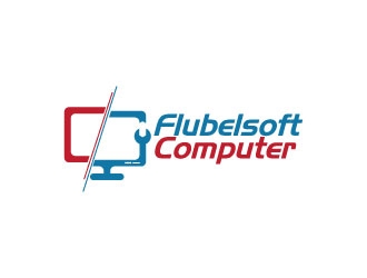 Flubelsoft computer logo design by Erasedink