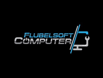Flubelsoft computer logo design by Erasedink
