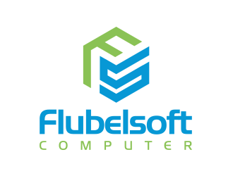 Flubelsoft computer logo design by keylogo