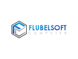 Flubelsoft computer logo design by giphone