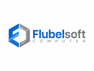Flubelsoft computer logo design by mutafailan