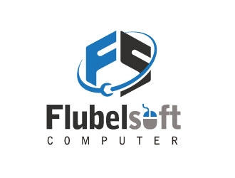 Flubelsoft computer logo design by sanworks