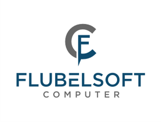 Flubelsoft computer logo design by sheilavalencia