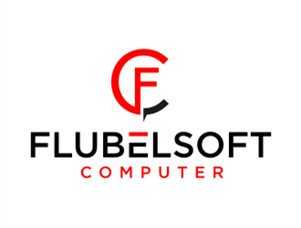 Flubelsoft computer logo design by sheilavalencia