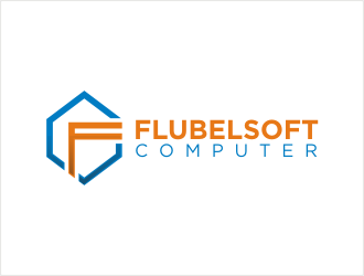 Flubelsoft computer logo design by bunda_shaquilla