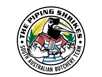 The South Australian Piping Shrikes logo design by DreamLogoDesign