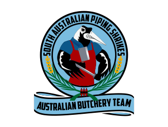 The South Australian Piping Shrikes logo design by Kruger