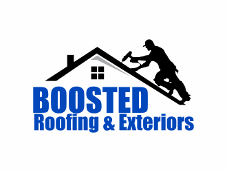 Boosted Roofing & Exteriors logo design by haidar