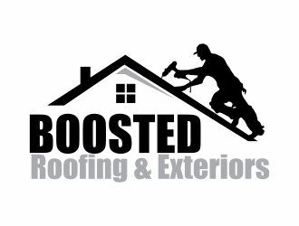 Boosted Roofing & Exteriors logo design by haidar