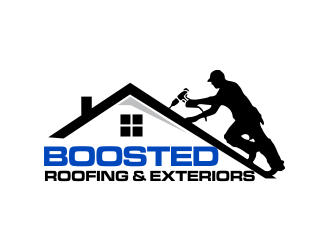 Boosted Roofing & Exteriors logo design by oke2angconcept