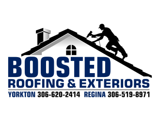 Boosted Roofing & Exteriors logo design by pakNton