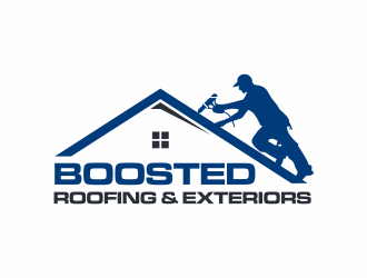 Boosted Roofing & Exteriors logo design by ammad